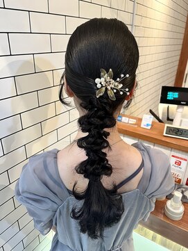 オーブ ヘアー リリー 博多2号店(AUBE HAIR lily) 結婚式編みおろしスタイル♪♪