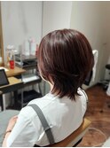 ショートウルフ×ピンクブラウン