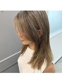 【大野千尋】地毛ハイライトブリーチ