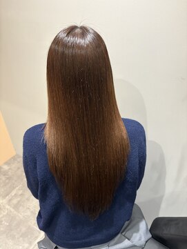 イオエ 西梅田(ioe) ブリーチなしカラー/髪質改善/ミルクティーベージュ/顔へア