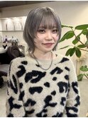 韓国風ウルフ/ハッシュカット/シルバージュ/ホワイトグレージュ