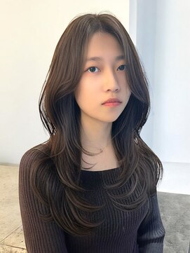 シエル バイ ケンジ 登戸 生田(CIEL by KENJE) レイヤーカット/ハッシュカット/ブラウンカラー/面長ヘア/20代