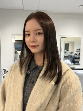 ナチュラルオリーブブラウン/艶透明感カラー