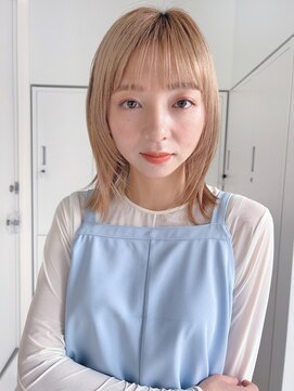 タス(tas) ミディアムボブ似合わせ顔周りカット顔まわりレイヤーカット