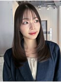 ロング前髪カット似合わせカット大人ガーリー_F1396