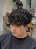 フィフス 渋谷(fifth) シャドウパーマ波巻きパーママッシュ×センターパート2Way