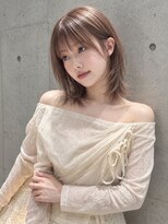 シー バイ ロンド 新宿(Sea by Lond)&nbsp;ワンホンレイヤ ー×ダークブルー[デジタルパーマ/ボブ/韓国]