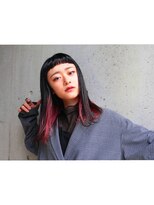 シーズ 栄(sea's) インナーカラー+ワイドバング+ミディアム