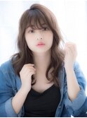 シースルー ゆる巻き ふんわり フォギーベージュ ヘルシー