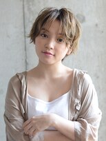 メイクス 表参道(MAKE'S omotesando)&nbsp;小顔 ハンサムショート【ハイライト ベージュカラー ３Dカラー】