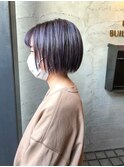 アッシュバイオレットミニボブスタイル