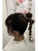 リボン　ヘアアレンジ