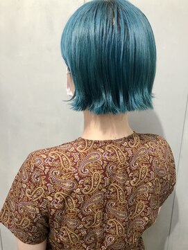 エイト 三軒茶屋店(EIGHT) ターコイズ×ミニボブ