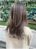 20代30代40代ひし形レイヤーカット×ハイライトグラデーション