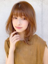 トゥーナ 表参道(tona) 小顔カット・外ハネボブ・くびれヘア・ペールベージュ
