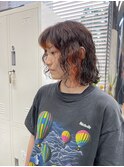 bobパーマ×インナーカラー
