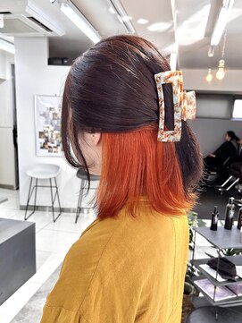 ヴェイン 渋谷(vain) インナーオレンジ大人かわいいナチュラルミディアム