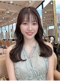 大人かわいいひし形レイヤーココアブラウンフリンジウェーブ