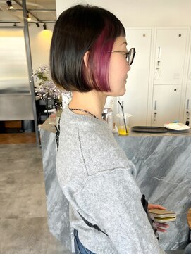 カンナ(CANNA) 大人のミニボブ＆ラベンダー色イヤリングカラー