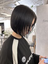 フォト 新宿(foto)&nbsp;黒髪ワンレンネビージュボブルフ20代小顔【Anzu】▲新宿