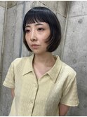 フェイスレイヤーボブ ぱっつん前髪 表参道