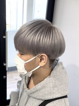 リグ 横浜(Lig.) ホワイトグレージュメンズマッシュケアブリーチグレージュカラー