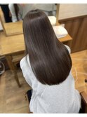 髪質改善カラーミルクティーベージュレイヤーカット