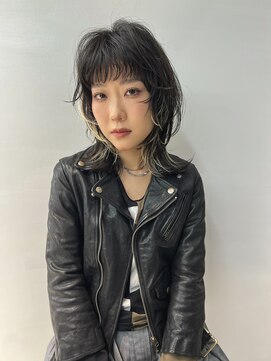 ヴェイン 渋谷(vain) ★くびレイヤー黒髪エモージュ小顔レイヤーロンググレーベージュ