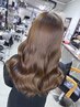カット、全体カラー ロング料金なし