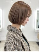 美髪/ワイドバング/レイヤーカット/くすみベージュ/新小岩駅