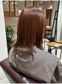 【小川】ピンクオレンジ/オレンジベージュ/くびれヘア