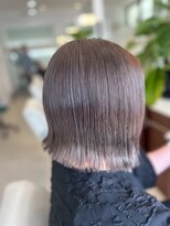 ヘアーアンドエステ ハラダ 滝ノ水店(Hair&Esthe Harada)&nbsp;外ハネミディ/透明感グレージュ