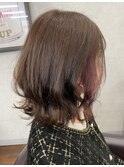 イヤリングカラー外ハネボブ