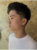 オールバックパーマ