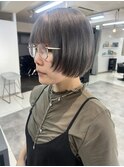 ハイトーンボブ  グレーシルバー ミニボブ 顔周りレイヤー