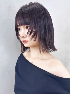 アルバム 銀座(ALBUM GINZA) グレージュおくれ毛顔周りレイヤーショートボブ_F20898