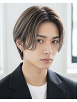 バース 梅田中崎町店(BIRTH)&nbsp;バレイヤージュミルクティーカラーシルバーカラー