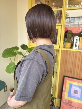 ヒントステーション(HINTSTATION) 〈浅草 半個室〉ハイライトベージュ/ミニボブ