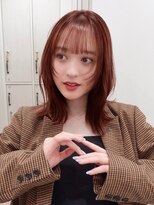 ガーデンヨコハマ(GARDEN YOKOHAMA)&nbsp;ダークレッド ミディアム コーラルオレンジ ラウンドバング