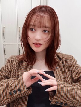 ガーデンヨコハマ(GARDEN YOKOHAMA) ダークレッド ミディアム コーラルオレンジ ラウンドバング