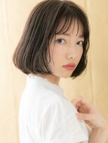 カバーヘア ブリス 北浦和(COVER HAIR bliss)&nbsp;暗めカラーチャコールグレーワンカールボブ311W北浦和20代30代