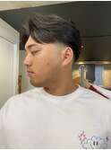 メンズカットテーパーフェードスキンフェードセンターパート