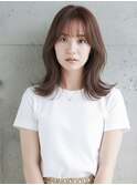 前髪顔周りありカット　ナチュラルブラウン