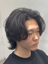 フィフス 渋谷(fifth)&nbsp;渋谷ニュアンスパーマ毛流れセンターパートメンズミディアム