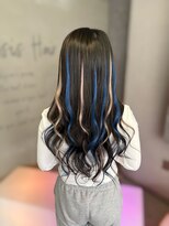 ラニシス ヘアー(Lanisis Hair)&nbsp;ブルー×シルバーハイライト