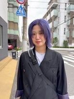 フィット ヒュー 千葉(fit hue) ミルクティーブロンド/ダークブルー/デジタルパーマ/千葉駅