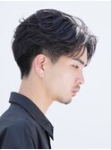 大分フェザーパーマメンズカットフェザーショート刈り上げゆるめ