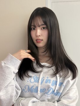 ペレ 原宿(PELE) ダークパープルナチュラルショート夏のヘアアレンジ原宿