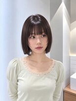 フォト 新宿三丁目(foto) 髪質改善縮毛矯正地毛風ストレート切りっぱなしボブ