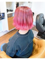 ルーシー(LUCY)&nbsp;外ハネボブ×ピンクバレイヤージュカラー